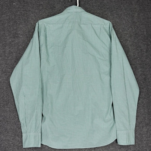 Sid Mashburn Shirt Mens M Green Gingham Long Sleeve Button Up Preppy Cotton - Picture 9 of 10